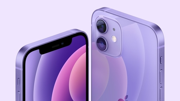 FILE PHOTO: Apple's iPhone 12 and iPhone 12 mini in the recently launched purple colour. 