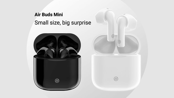 The Noise Air Buds Mini are compact and come with a glossy finish and the Noise logo can be spotted on the front of the charging case.