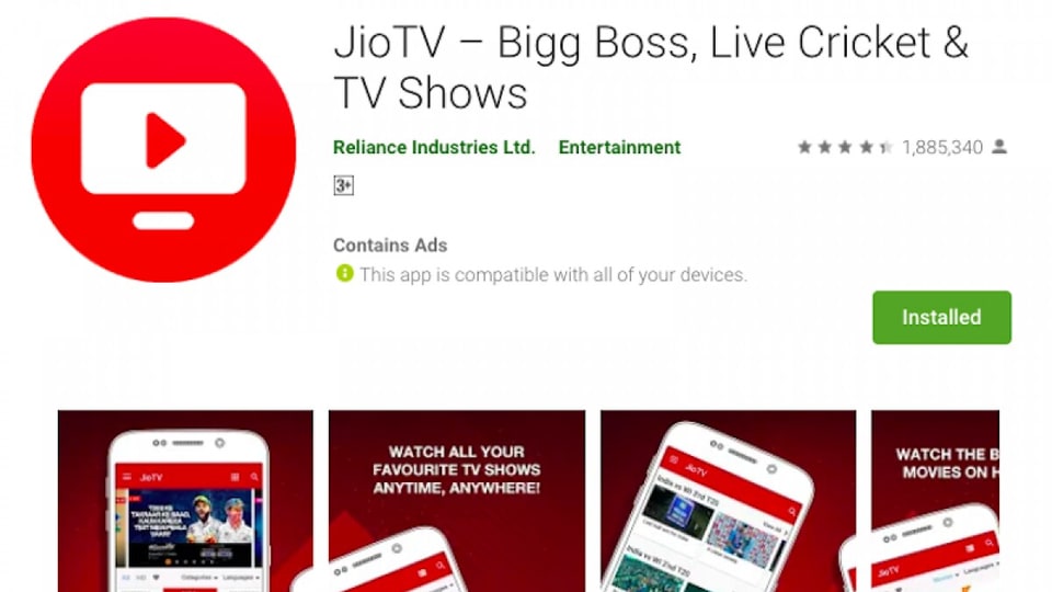 Jio tv online play new arrivals