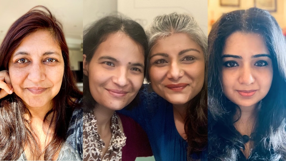 (L to R) Jo Aggarwal (co-founder of Wysa), Aashika Chittiappa and Namrata Mayanil (co-founders of Mamma-Miya), and Abhinaya Chandra (creator of MysticLand World Discovery). 