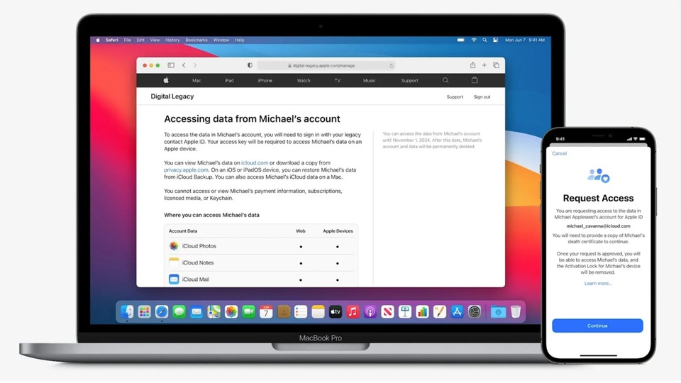 There is a new recovery feature on iCloud that will allow Apple to message security codes to your trusted friends and family if you have lost your device and need to access iCloud.