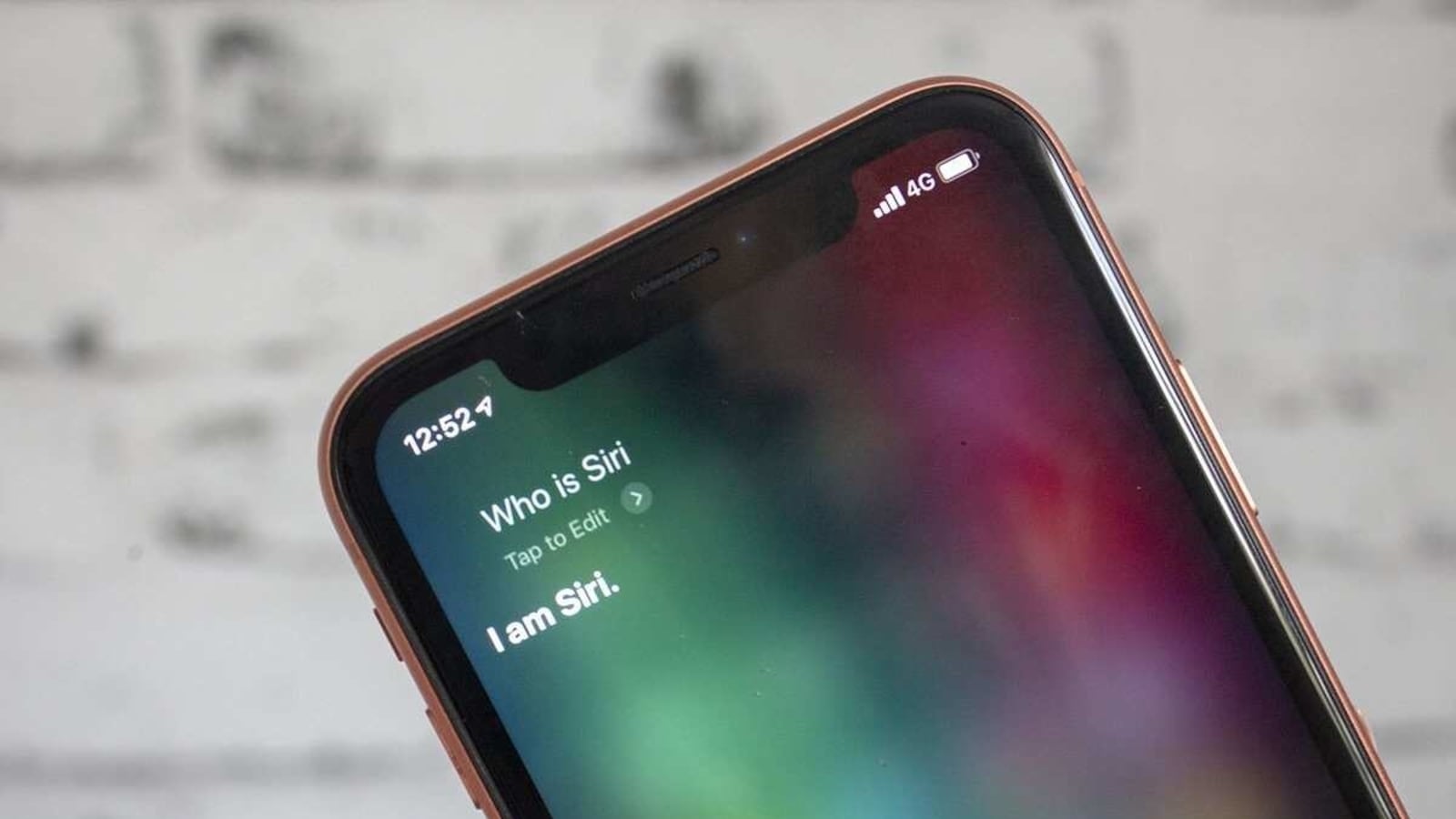 Apple's Siri running on an iPhone. 