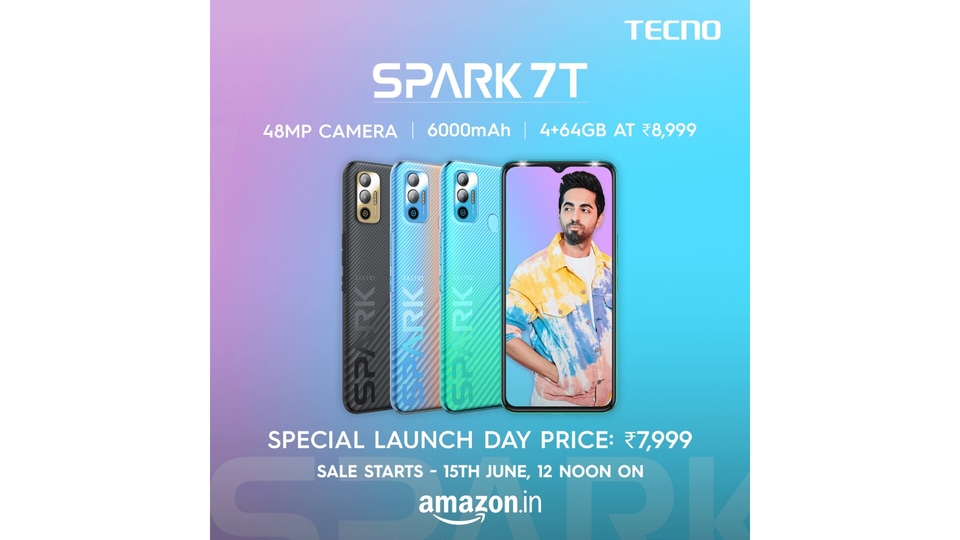 Under the hood, the Tecno Spark 7T is powered by a massive 6,000mAh battery and comes with a 6.52-inch HD+ IPS Dot Notch display and 4GB RAM.