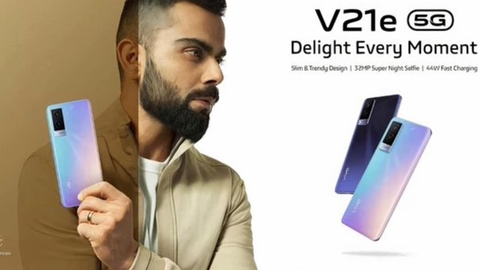 Vivo V21e poster with Virat Kohli on it leaked online! Just take a look