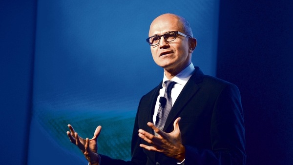 FILE PHOTO: Microsoft chief executive Satya Nadella addressing the company's virtual Ignite event.