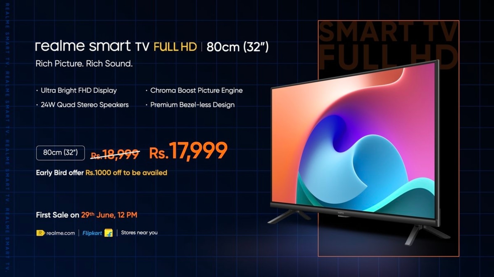 realme Smart TV 32 Full HD Unboxing & Review🚀  24W Speakers With Dolby  Audio ⚡️@ Rs 17,999/- 🔥 