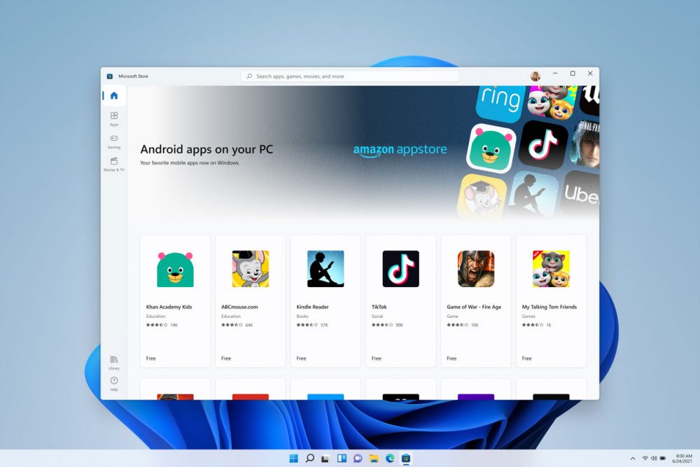 These Android apps can be downloaded and updated very easily, using the Amazon App Store that will be built into the Windows Store. These Android apps can be downloaded and updated very easily, using the Amazon App Store that will be built into the Windows Store.