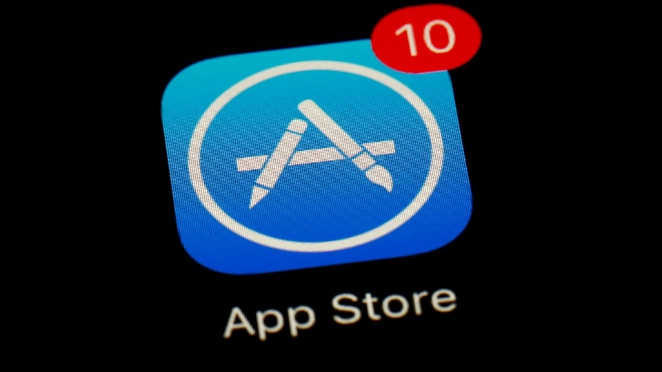 FILE - This March 19, 2018, file photo shows Apple's App Store app in Baltimore. Apple will begin spelling out what kinds of personal information is being collected by the digital services displayed in its app stores for iPhones and other products made by the trendsetting company.  The additional disclosures will begin to appear in apps made for iPads, Mac computers and Apple's TV streaming device, as well as its biggest moneymaker, the iPhone. (AP Photo/Patrick Semansky, File)