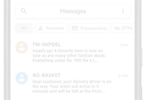 Google Messages automatic message categorisation can classify messages just like on Gmail. Google Messages automatic message categorisation can classify messages just like on Gmail.
