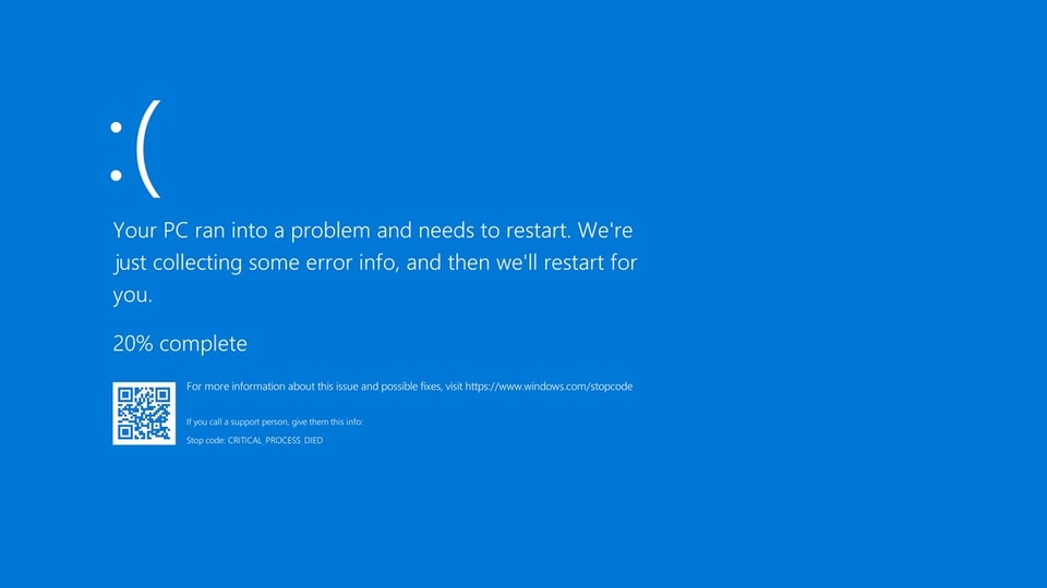 A BSOD (Blue Screen of Death) is Windows' own kernel error or bug check, and it usually includes a dump of data that can help system administrators analyse what system fault caused the blue screen.