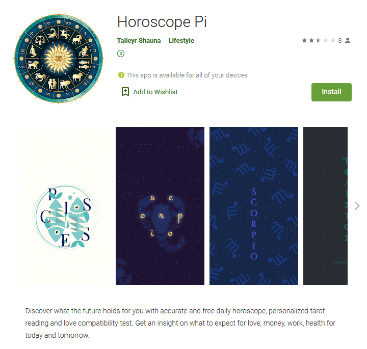 Horoscope Pi from the developer Talleyr Shauna Horoscope Pi from the developer Talleyr Shauna