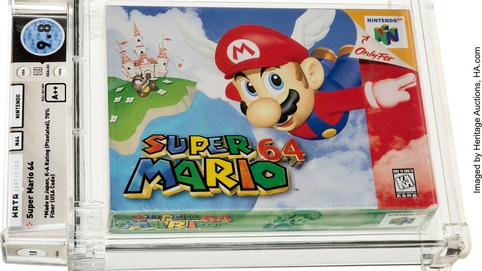 A cartridge of Nintendo's classic video game 