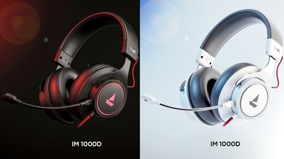The Immortal 1000D headphones come with dual mics and a remote to that can control audio, mic, and the LEDs.