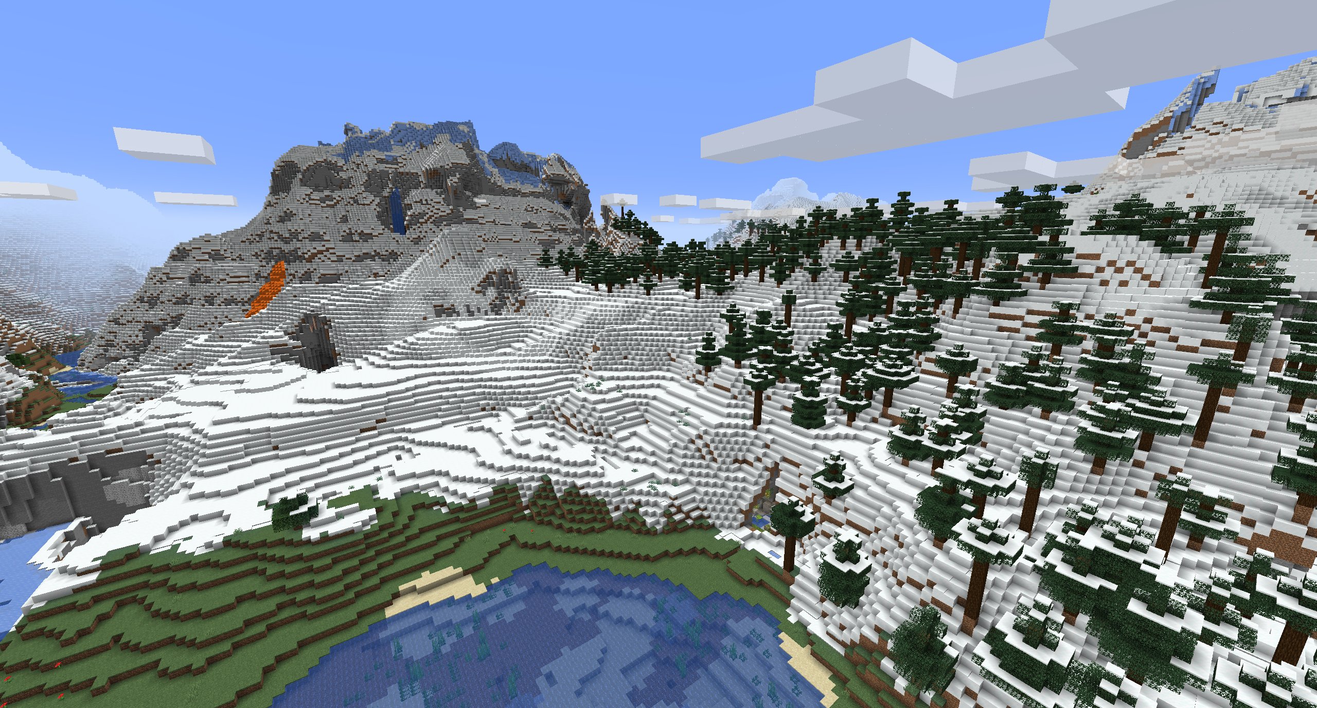 A still of the Minecraft Caves and Cliffs update shared by Mojang