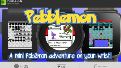 Pebblemon has been described by the developer as a “mini Pokemon adventure on your wrist”.