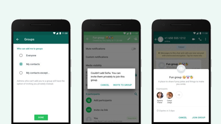The settings to enable group privacy can be found in your WhatsApp settings. The settings to enable group privacy can be found in your WhatsApp settings.