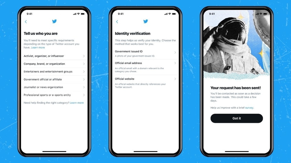 Twitter has announced that it is putting its blue tick verification process on hold. Twitter has announced that it is putting its blue tick verification process on hold.
