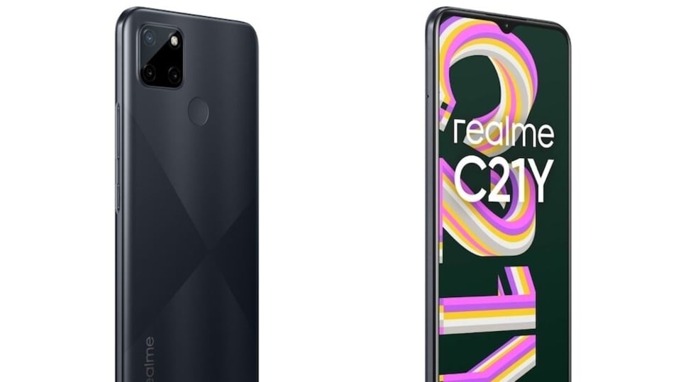 The Realme C21Y features a 20:9 display and is powered by a Unisoc chipset. It has three cameras on the back.