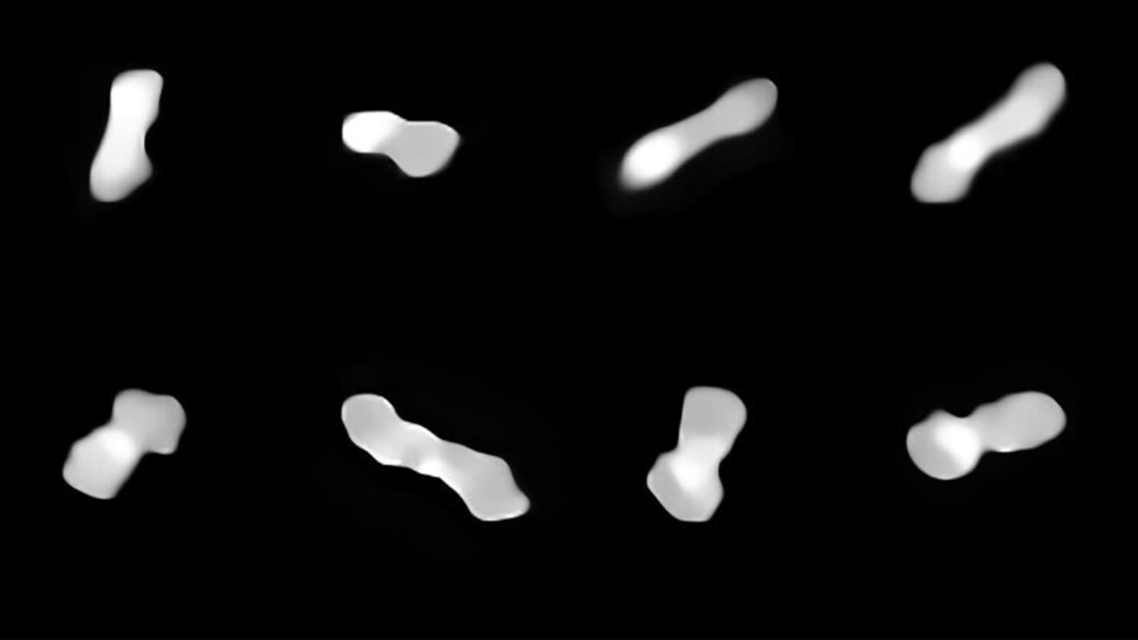 Asteroid Kleopatra is shooting across space accompanied by its own moons! Yes, you read that right. Asteroid Kleopatra is shooting across space accompanied by its own moons! Yes, you read that right.