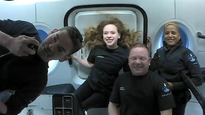 The four crew members shared their experiences in space during a 10-minute live webcast with mission control on Friday.