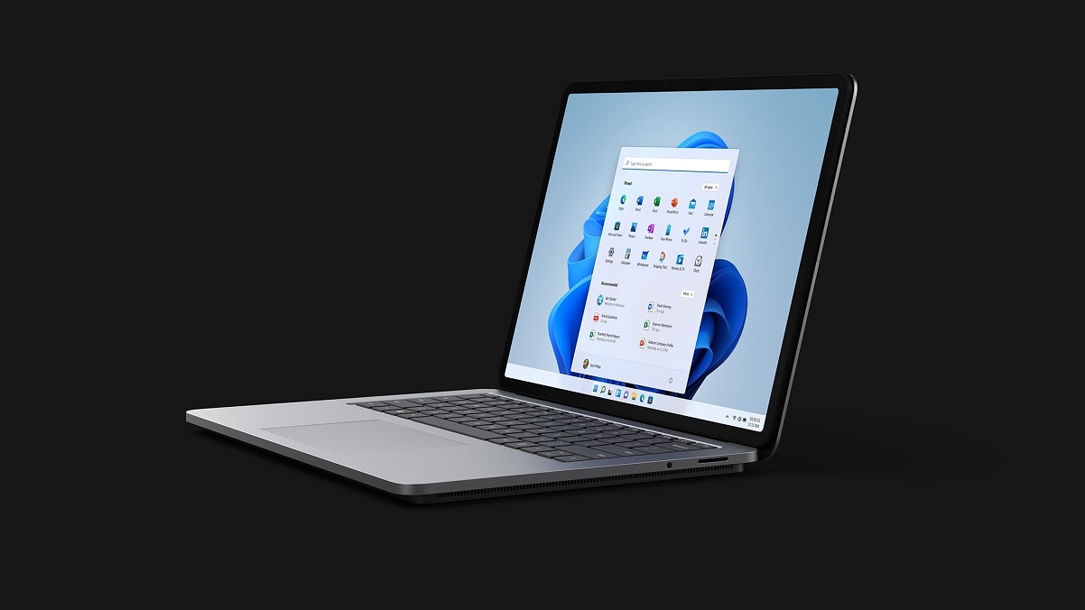 The Surface Laptop Studio in its laptop mode. The Surface Laptop Studio in its laptop mode.