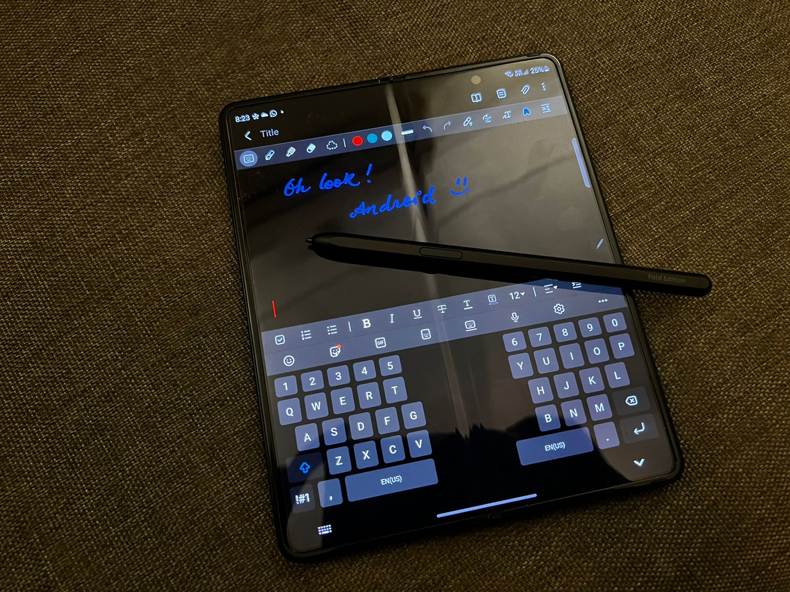 The S-Pen support on the Galaxy Z Fold 3 is a fun feature to have.