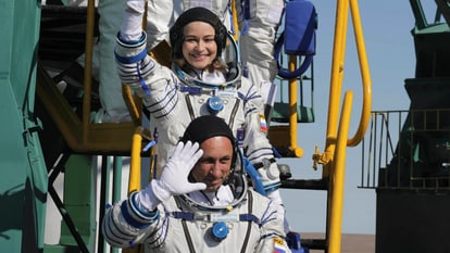 Actress Yulia Peresild took off on a Soyuz spacecraft and headed to the International Space Station today, thereby beating Hollywood actor Tom Cruise. She will be shooting a movie in the ISS.