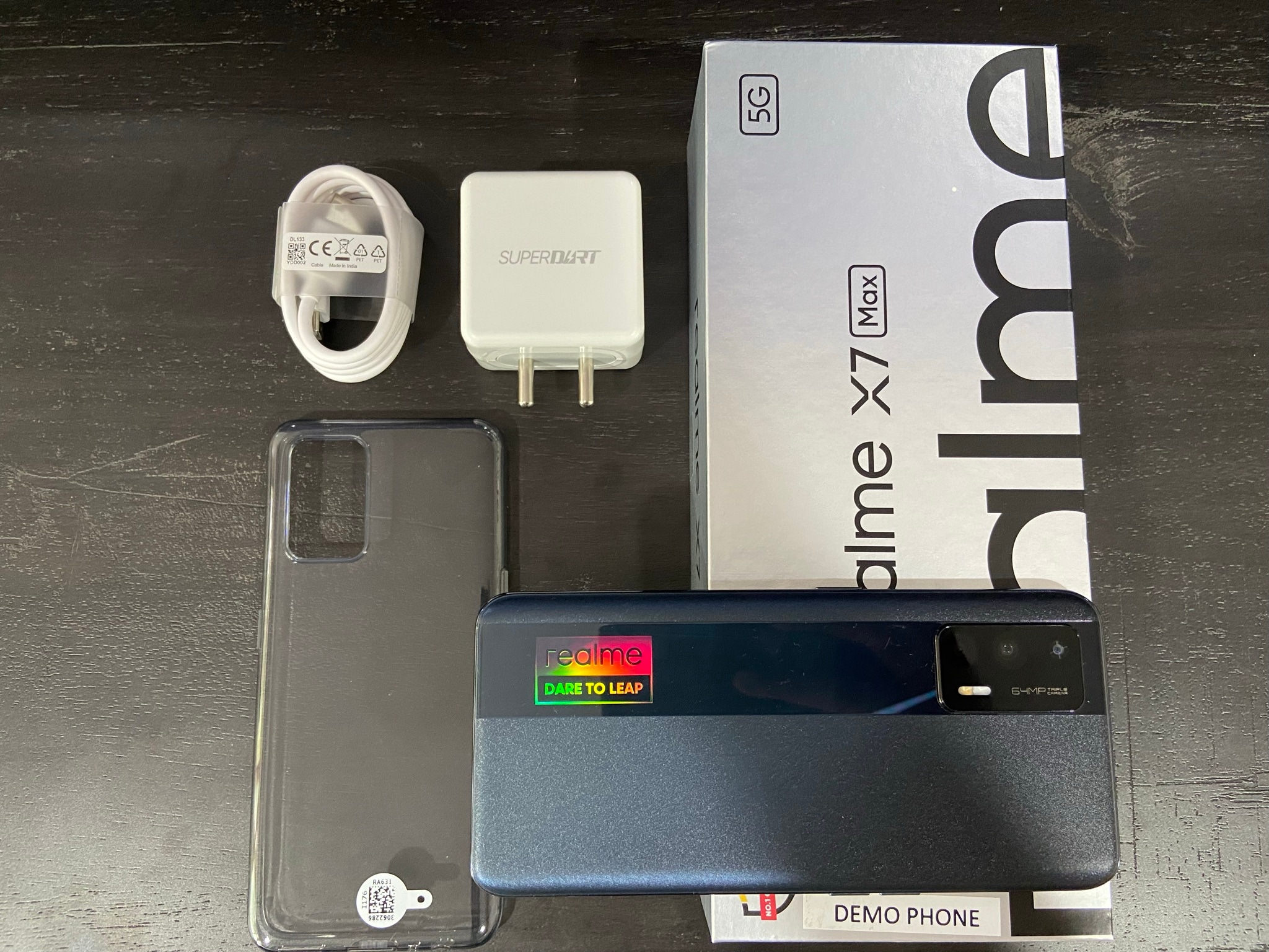 Realme X7 Max 5G Review: ‌You get a charger, cable and protective TPU cover in the box along with the Realme X7 Max 5G smartphone.