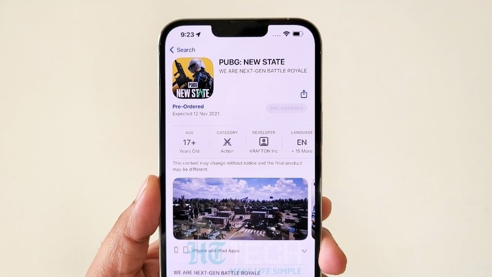 PUBG New State on iOS: On the App Store, the PUBG New State download page still shows the “Pre-Order” button and an expected launch date of “November 12”.