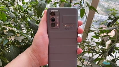 The Voyager Grey colour variant of the Realme GT Master Edition smartphone comes with a leather back and a suitcase design, which makes it unlike any smartphone that we have seen before.