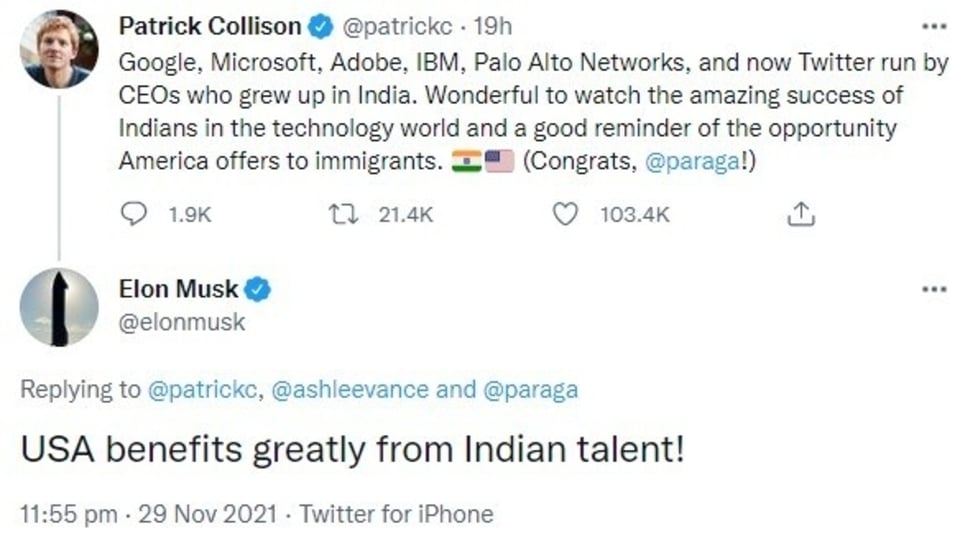 Parag Agrawal, Twitter CEO, received congratulations from all quarters, including Google's Sundar Pichai, Tesla's Elon Musk and more Parag Agrawal