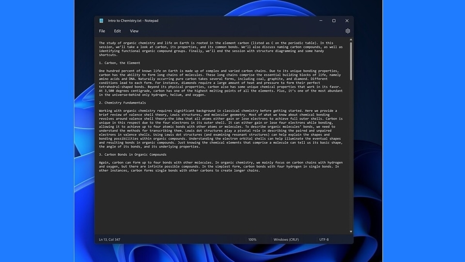 Windows 11 Notepad gets a new dark mode and some feature refreshes.
