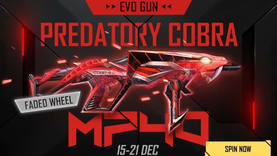 Garena Free Fire players can get MP40 Evo Gun Skin, Predatory Cobra by December 21. Check details.