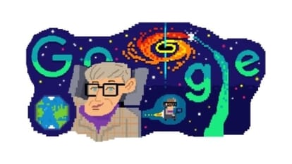 Google Doodle is celebrating Stephen Hawking's 80th birthday.