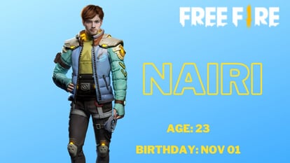 Garena Free Fire added Nairi to its character list in December 2021, check out his abilities