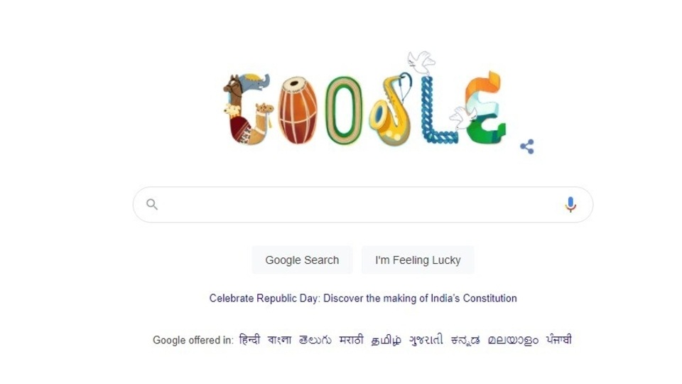Republic Day 2022 Google Doodle today depicts various cultural elements of India.