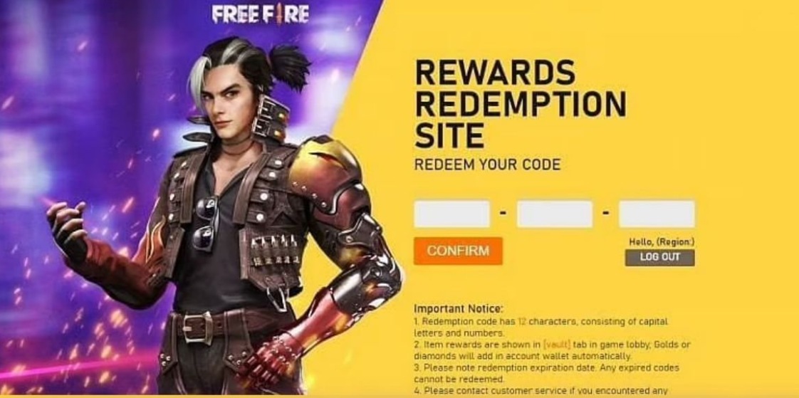 Once the page redirects you to the next screen, you will see an option to enter the redeem codes. Enter your 12-character code in the space provided. Garena Free Fire