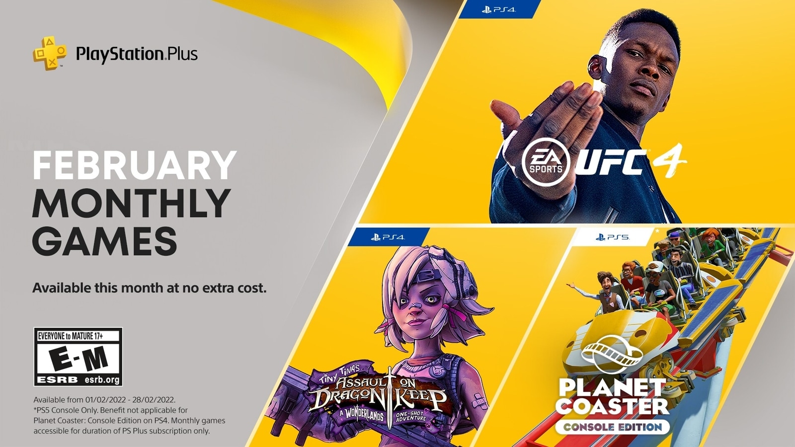 PlayStation Plus gets three free games- EA Sports UFC 4 to Planet Coaster