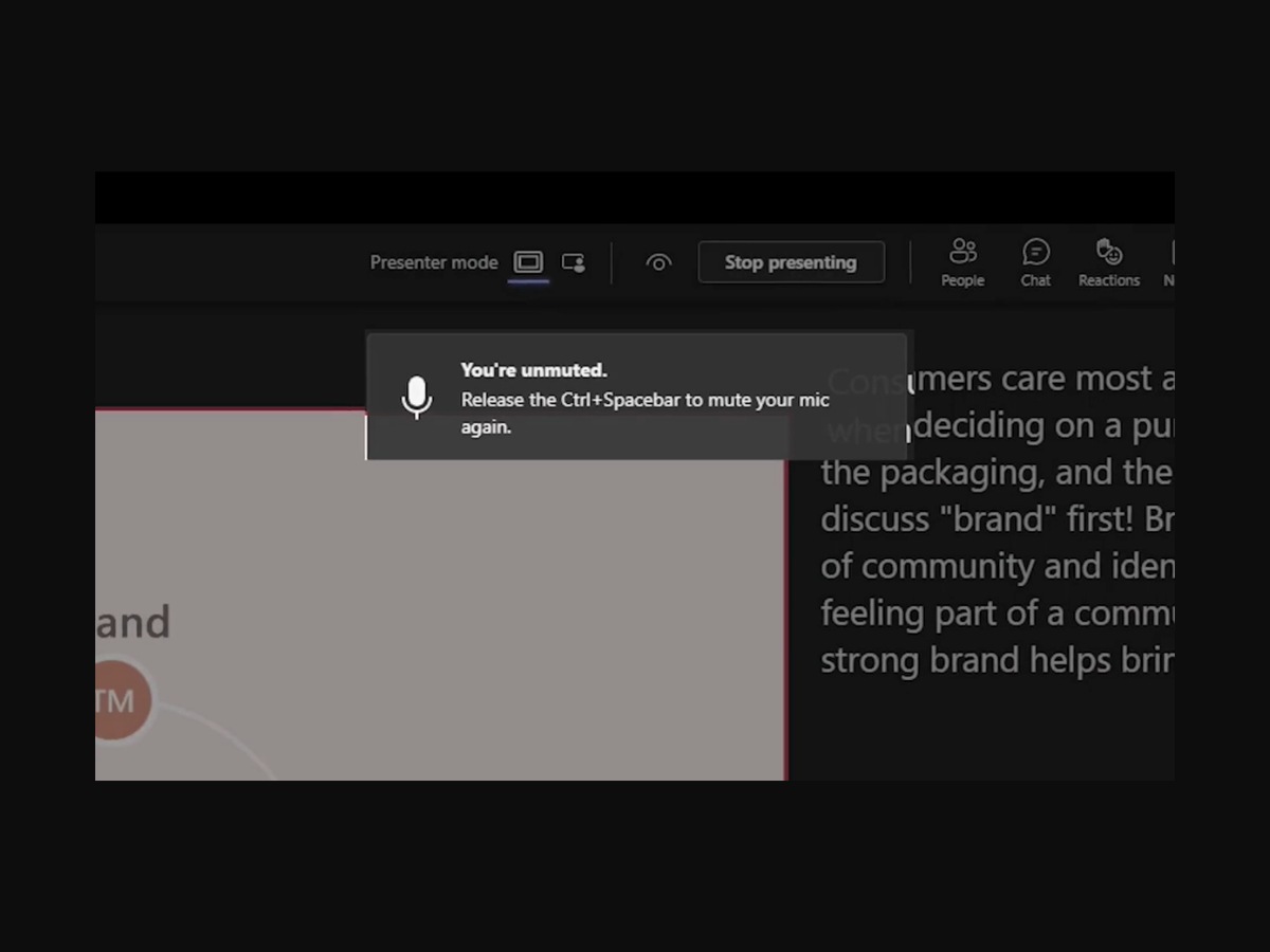 Press to Unmute: Users will now be able to unmute themselves by holding down the Ctrl+Space keys (Windows) or Option+Space keys (macOS), then release the keys to go back to mute. This feature will be on by default, meaning you will be on mute whenever you join the call. If you want to disable it, you can do it by going to Teams Settings > Privacy section and unchecking Keyboard shortcut to unmute. MS Teams