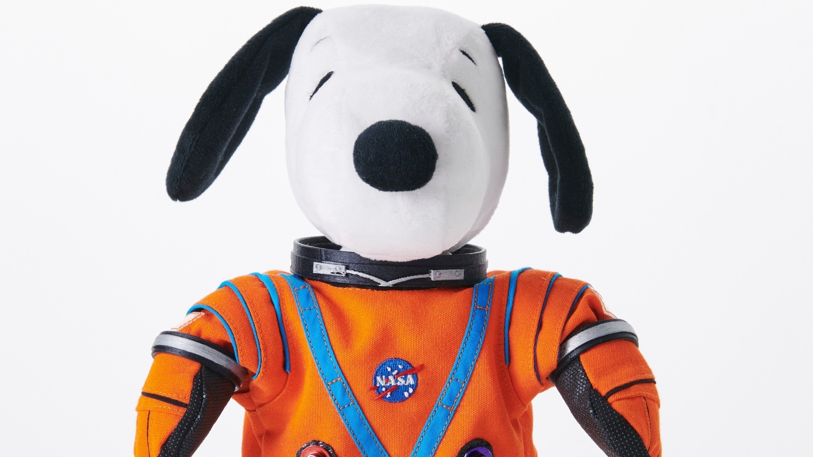 Snoopy wearing a NASA space suit. The stuffed toy will be on board the Artemis I unmanned Moon mission. NASA uses stuffed animals on flights because when they start to float, it indicates that the spacecraft has entered space’s zero gravity. NASA