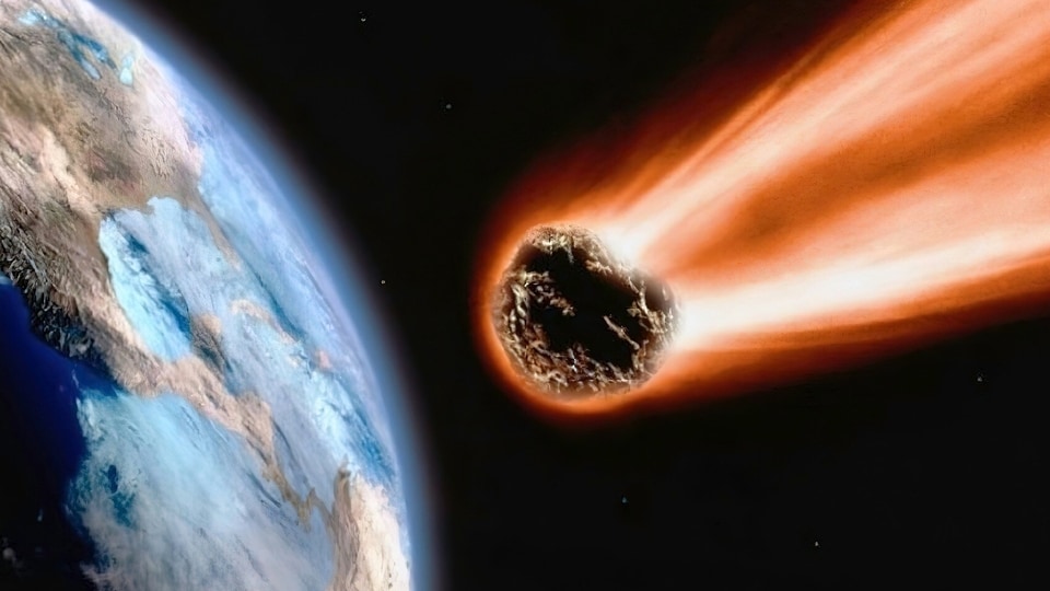 Comet striking Earth