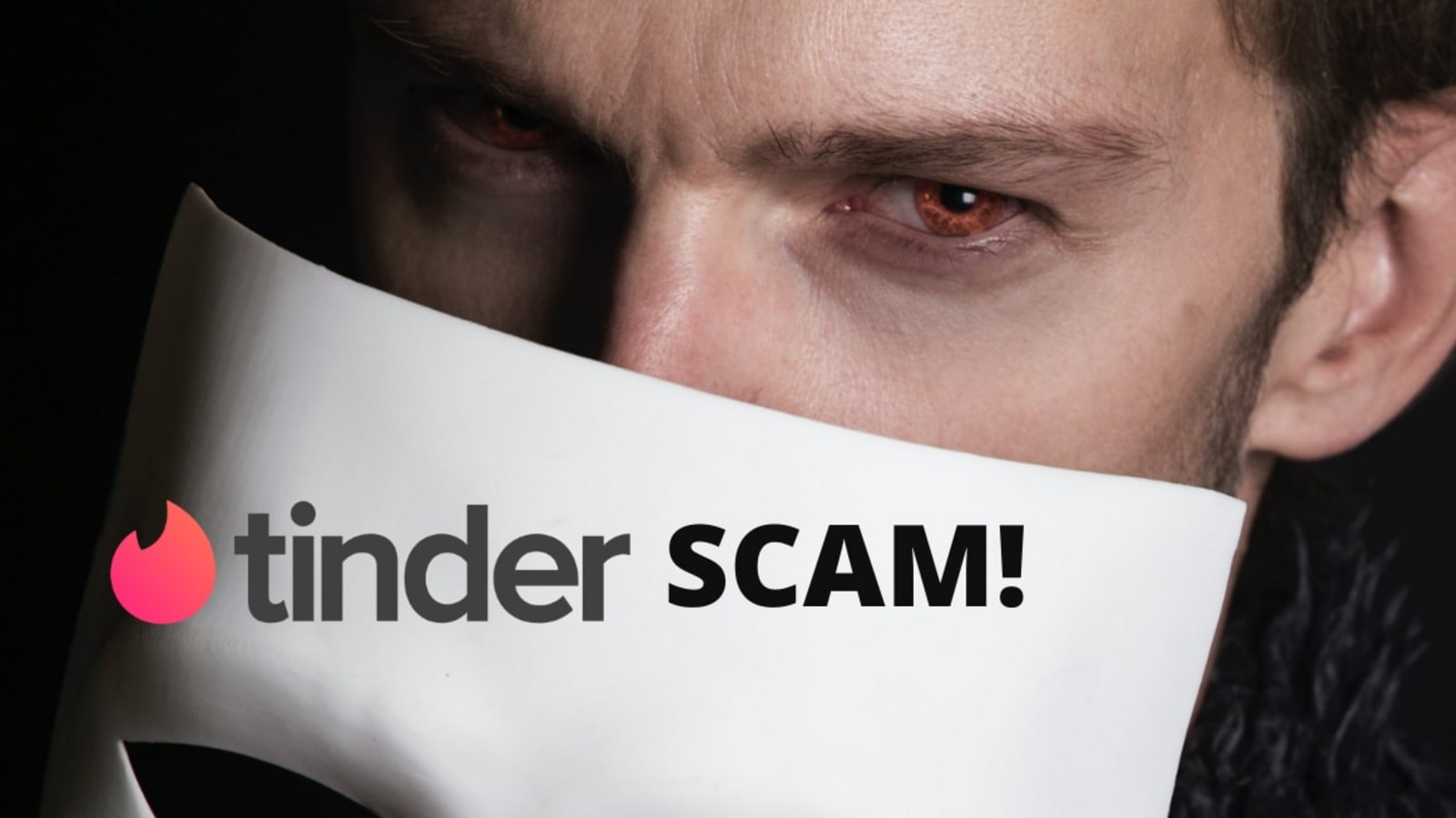 When you venture into online dating for Valentine's Day, these Tinder safety tips will show you how to protect yourself from a Tinder Romance Scammer Man with a mask