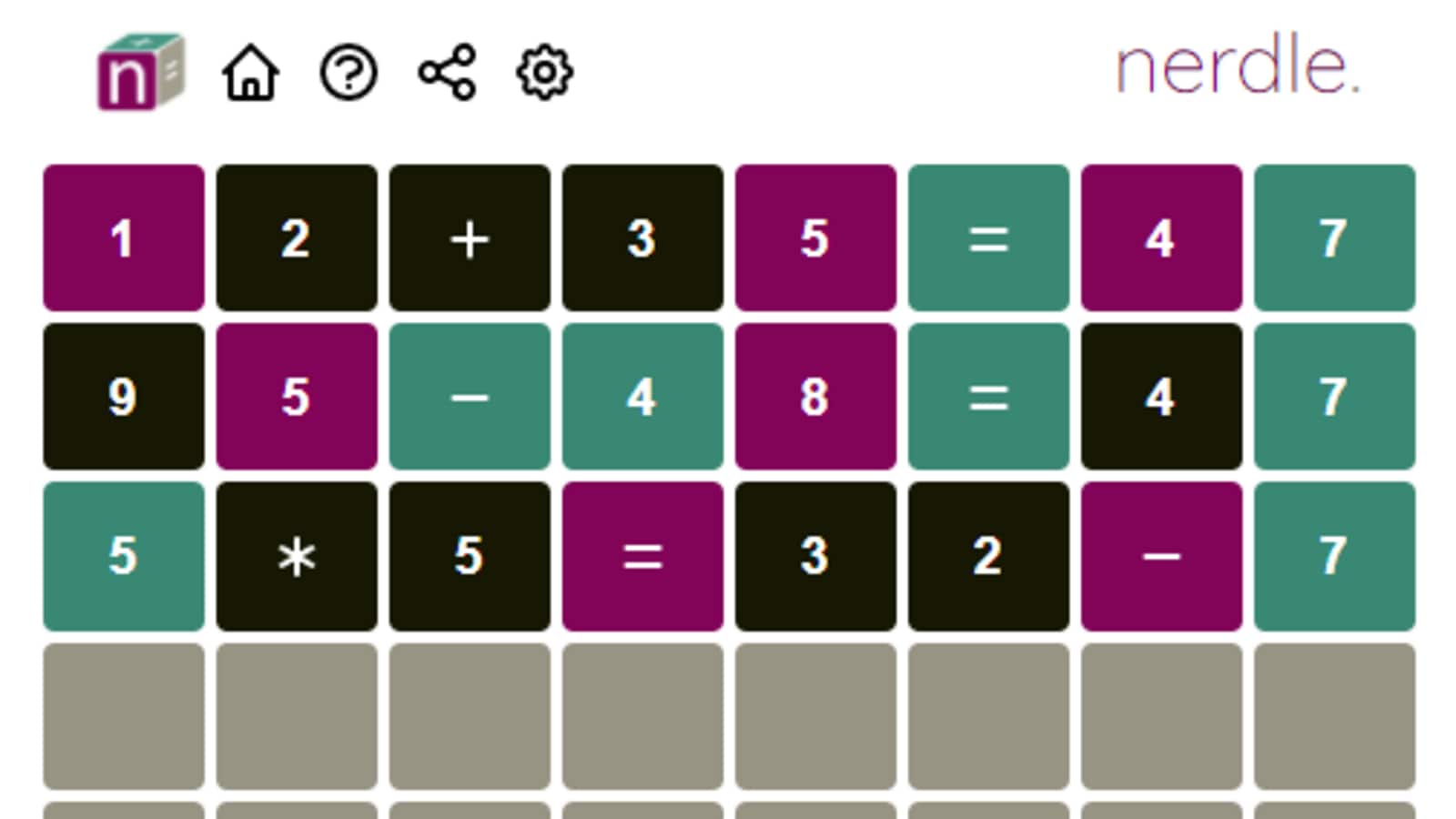 Nerdle Is A Great Wordle Clone That Uses Math Instead Of Words