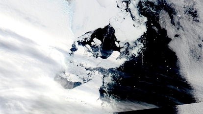Massive ice shelf collapsed in Antarctica. 