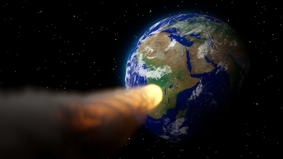 Asteroid hitting Earth
