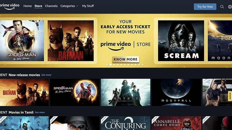 Prime Video Store Arrives in India