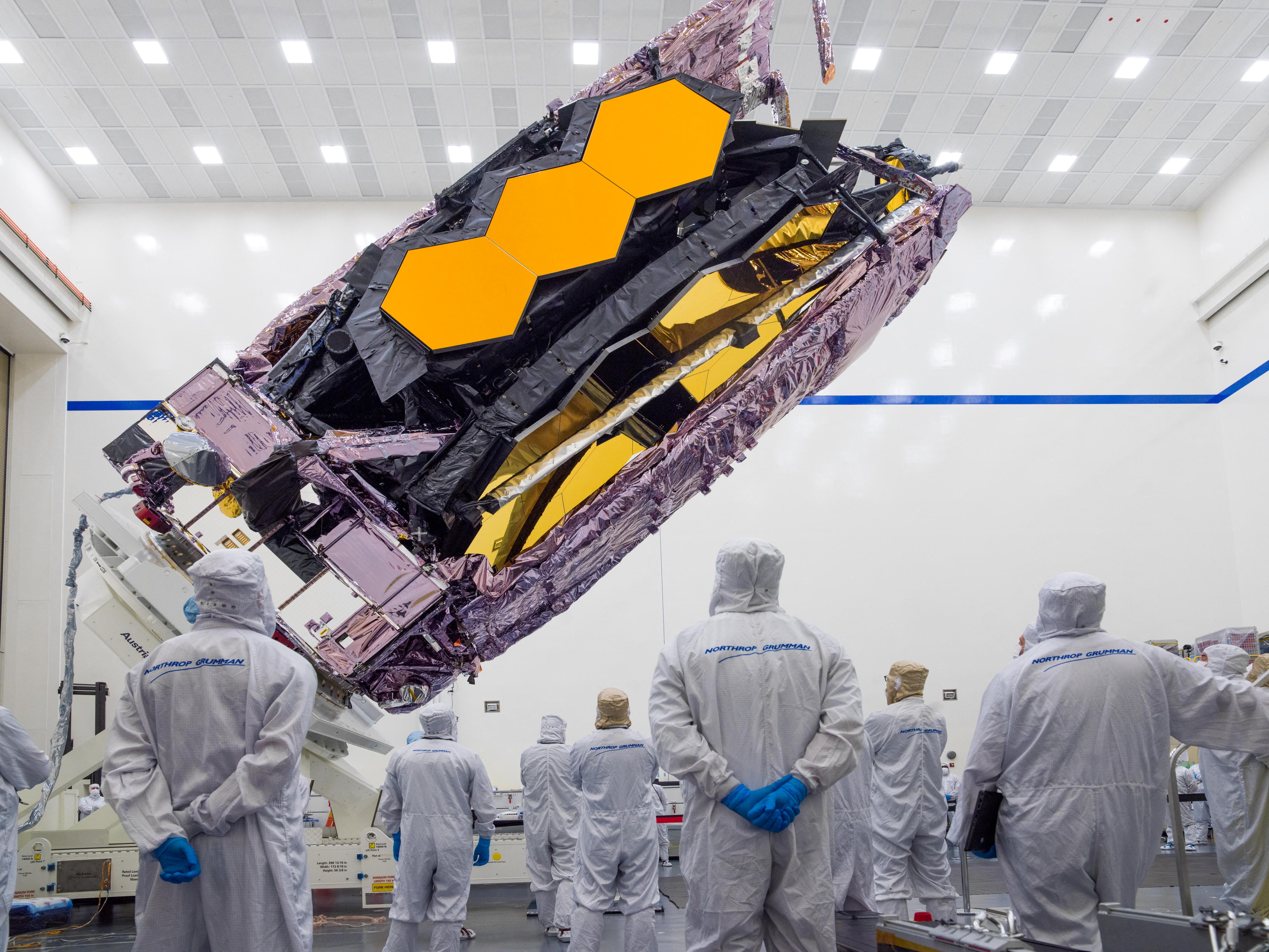 FILE PHOTO: The James Webb Space Telescope is packed up for shipment to its launch site in Kourou, French Guiana in an undated photograph at Northrop Grumman's Space Park in Redondo Beach, California.  NASA/Chris Gunn/Handout via REUTERS MANDATORY CREDIT. THIS IMAGE HAS BEEN SUPPLIED BY A THIRD PARTY./File Photo