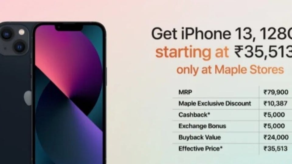 Apple iPhone 13 price cut rolled out on Maple Store!