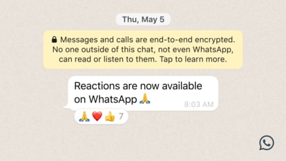 Know how to send a reaction to a WhatsApp message.