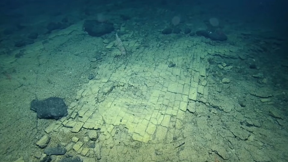 Scientists have found a rock formation near Hawaii that looks like a man-made yellow brick road. Could it be the road to the legendary Atlantis?